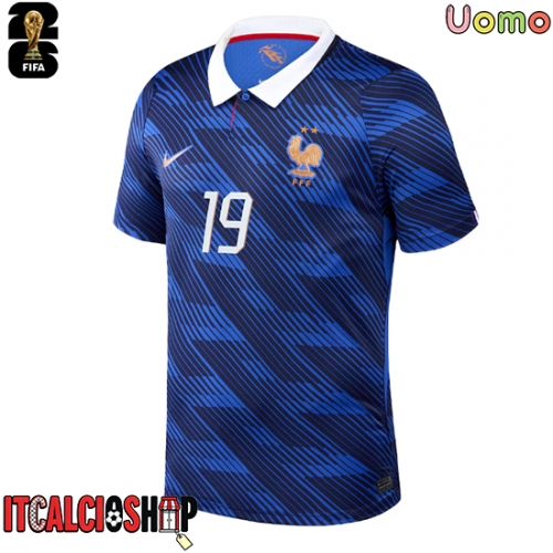 Francia Theo Hernandez #19 Prima Maglia Mondiali 2026 Manica Corta